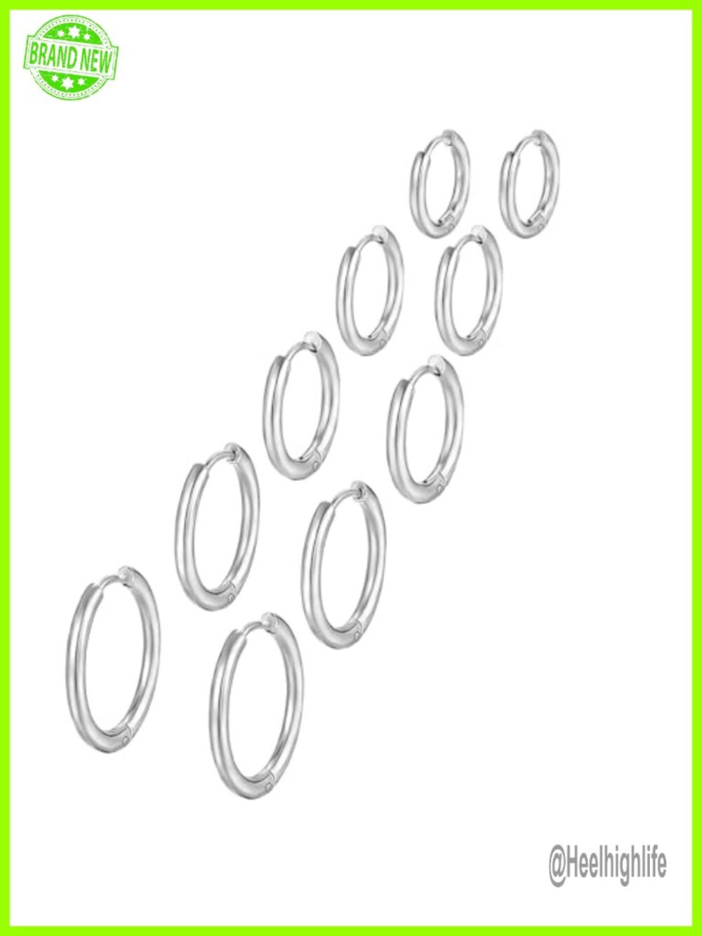 Small Huggie Hoop Earrings Set for Women Stainless Steel Gold Plated